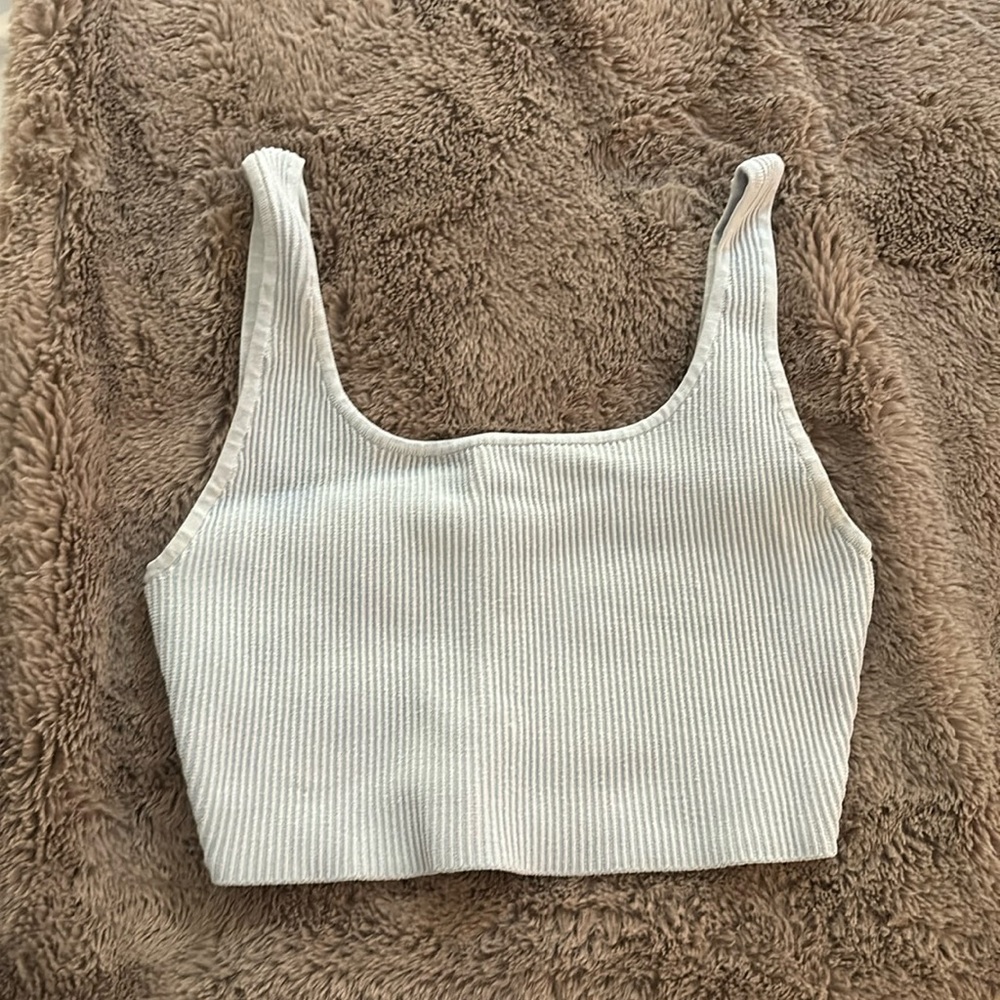 Babaton sculpt knit squareneck cropped tank